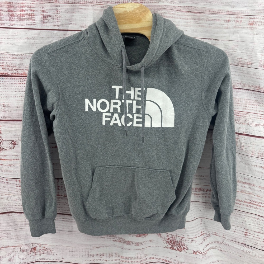 The North Face Pullover Hoodie Mens Medium Half Dome Grey Sweater‎ Casual